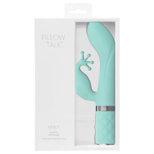 Pillow Talk Kinky - rechargeable, dual‑motor G‑spot vibrator (turquoise)