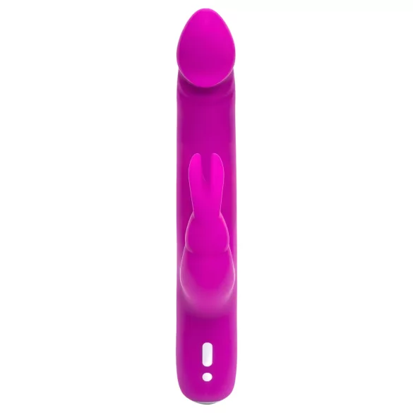 Happyrabbit Realistic Slim - Rechargeable Rabbit Vibrator with Clitoral Arm (Purple)