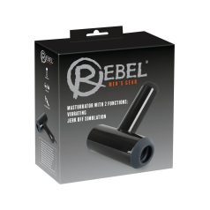   Rebel - Rechargeable, Pulsating & Vibrating Masturbator (Black)