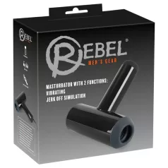   Rebel - Rechargeable, Pulsating & Vibrating Masturbator (Black)