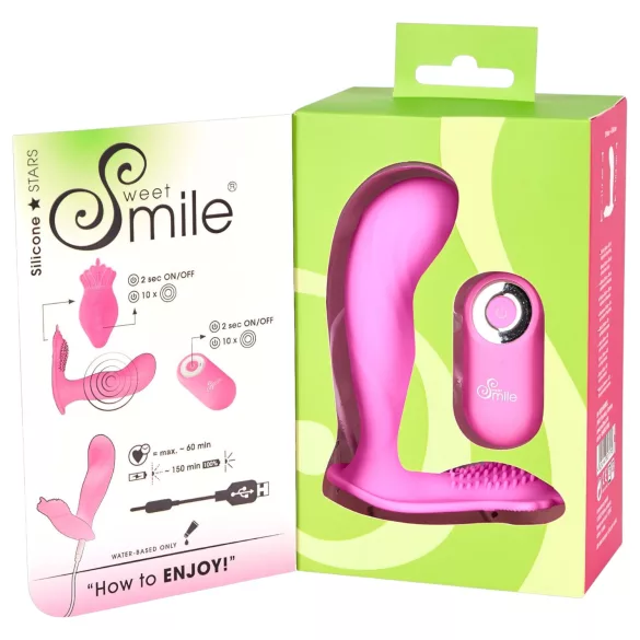 SMILE G-Spot Panty - wearable, rechargeable, remote-controlled vibrator (pink)