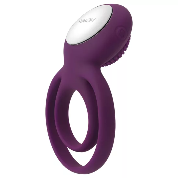 Svakom Tammy - Rechargeable Vibrating Penis Ring & Testicle Massager (Purple)