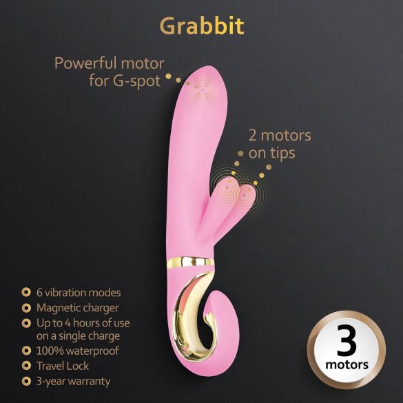 G-Vibe GRabbit - Rechargeable 3-Motor G-Spot Vibrator (Pink)