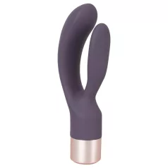   You2Toys Elegant Rechargeable Dual Vibrator with Clitoral Arm (Purple)