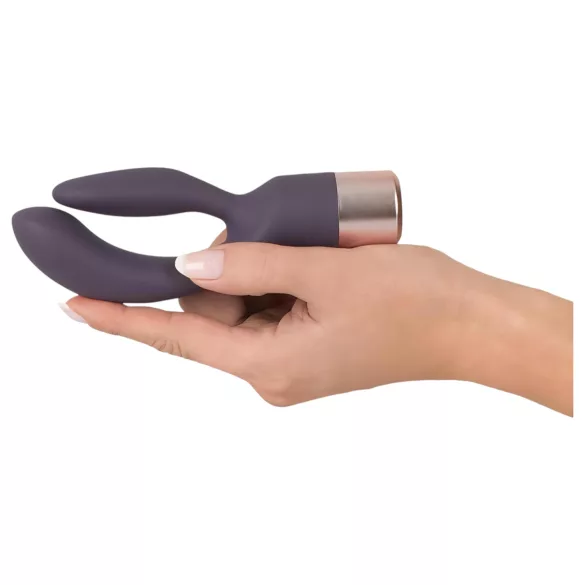 You2Toys Elegant Rechargeable Dual Vibrator with Clitoral Arm (Purple)