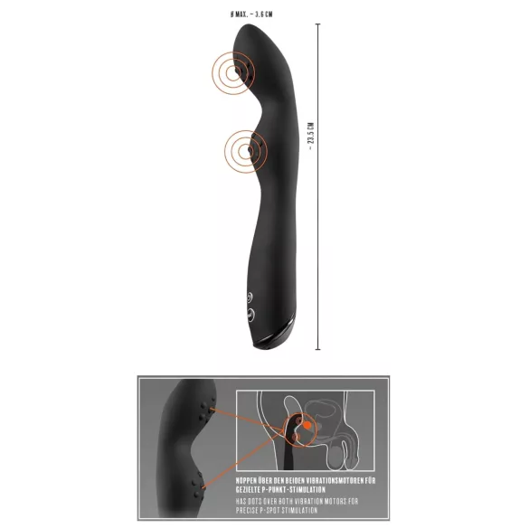 Rebel P-Spot 2-Motor Prostate Massager (Black)