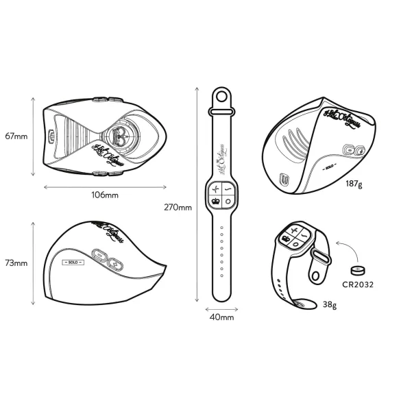 Hot Octopuss Pulse Solo Lux - Wireless Male Massager (Black)