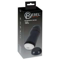 Rebel - 2-in-1 Suction & Vibration Stroker (Black)