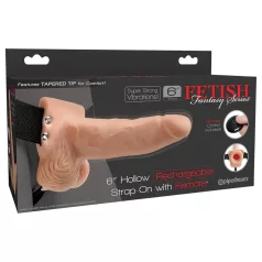   Pipedream - Fetish Strap-On 6 - hollow strap-on vibrator (flesh-coloured)
