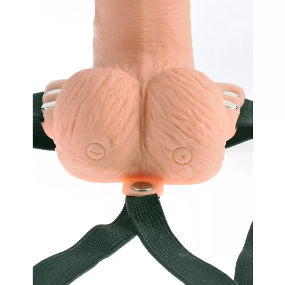 Pipedream - Fetish Strap-On 6 - hollow strap-on vibrator (flesh-coloured)