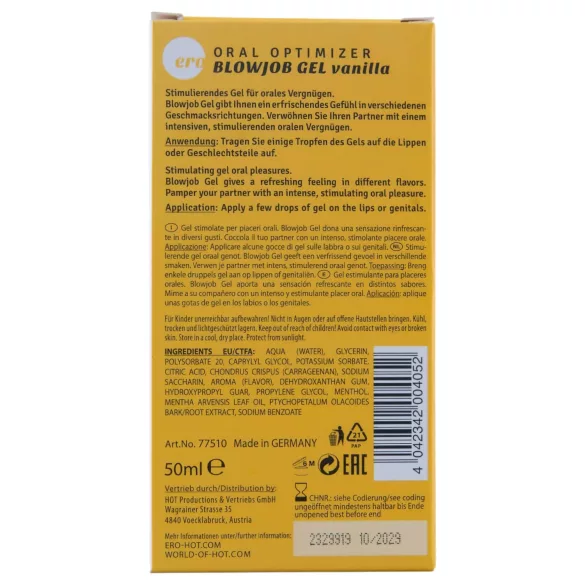 Vanilla Flavored Oral Pleasure Gel (50ml)