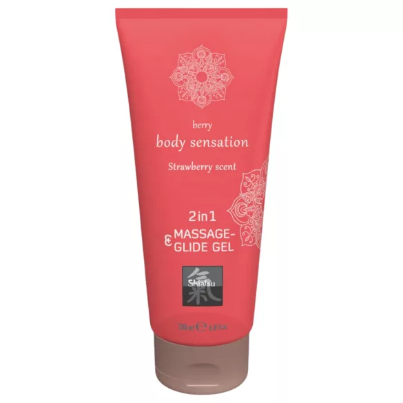HOT - Shiatsu 2-in-1 Strawberry Scent Massage Lubricant - Strawberry (200 ml)