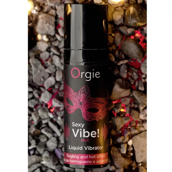 Orgie Sexy Vibe HOT - Strawberry Warming Liquid Vibrator (15ml)