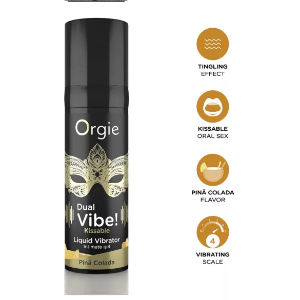 Orgie Dual Vibe! - liquid vibrator - Piña Colada (15 ml)
