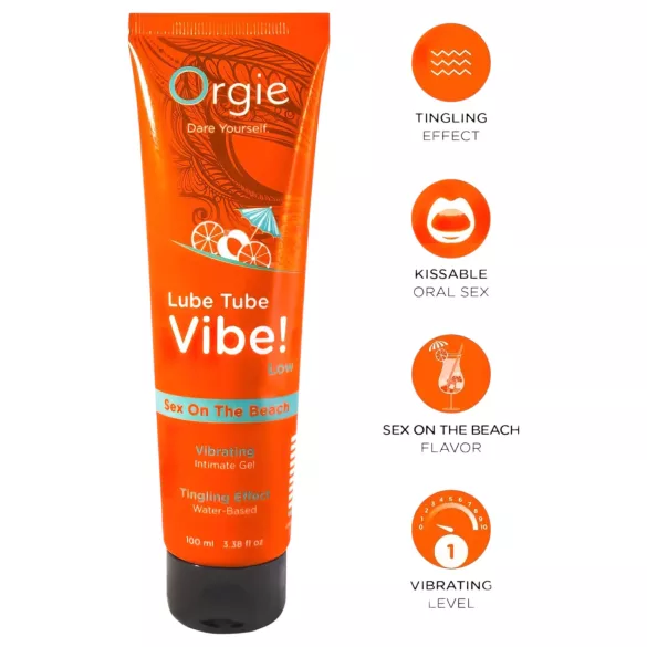Orgie Lube Tube - Tingling Intimate Gel - Sex on the Beach (100ml)