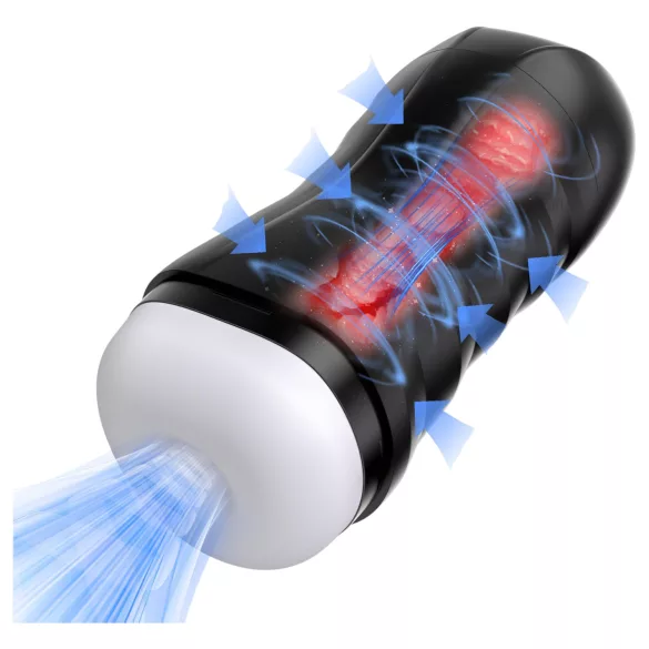 AlvUp - suction and vibrating masturbator (black)