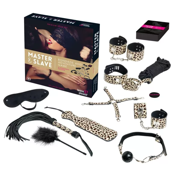 tease & please - Master & Slave - premium BDSM adventure set for couples (13‑piece)