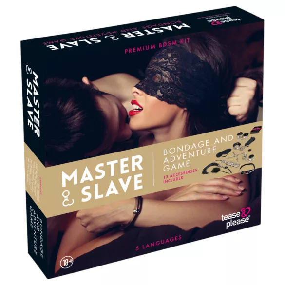 tease & please - Master & Slave - premium BDSM adventure set for couples (13‑piece)