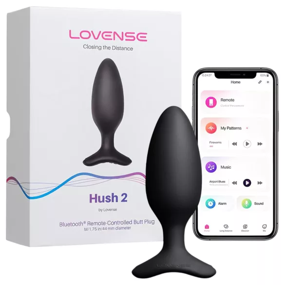 Lovense Hush 2 S - App-controlled anal vibrator (38 mm, black)