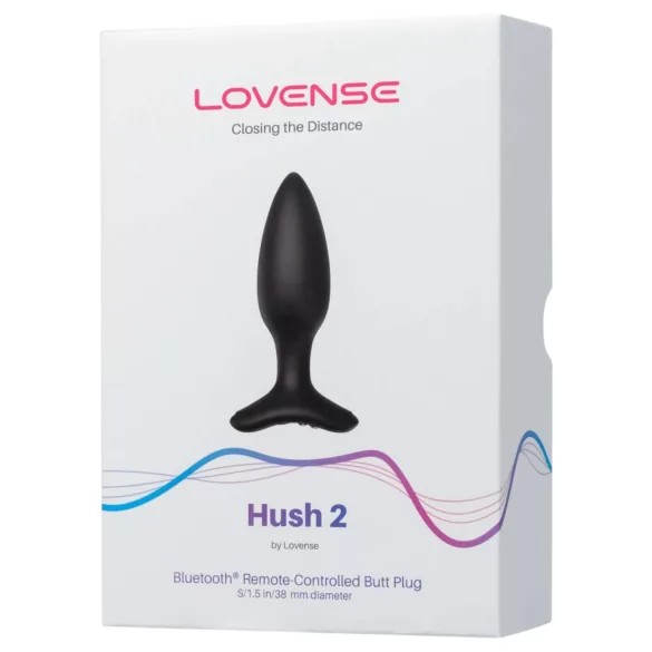 Lovense Hush 2 S - App-controlled anal vibrator (38 mm, black)