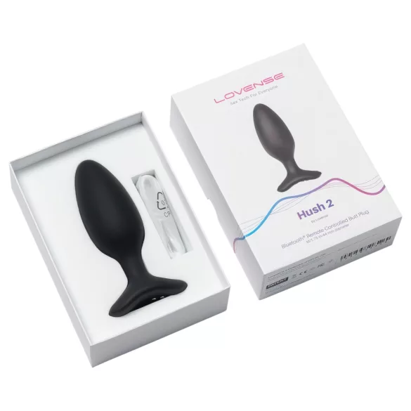 Lovense Hush 2 M - App-controlled anal vibrator (45 mm, black)