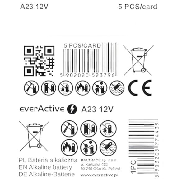 Battery - LR23A (Single Pack)