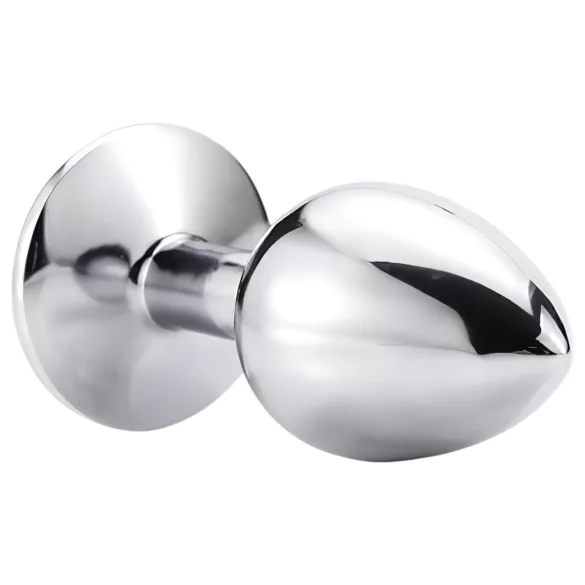 Sunfo - Silver Anal Plug with Purple Gem