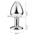 Sunfo - Silver Anal Plug with Purple Gem