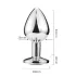 Sunfo - Metal Anal Plug with Heart-Shaped Gem (Silver-Pink)