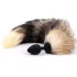 Sunfo - Silicone Anal Plug with Fox Tail (Black-Red)