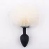 Sunfo - Bunny Tail Anal Plug (Black & White)