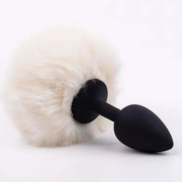 Sunfo - Bunny Tail Anal Plug (Black & White)
