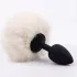 Sunfo - Bunny Tail Anal Plug (Black & White)
