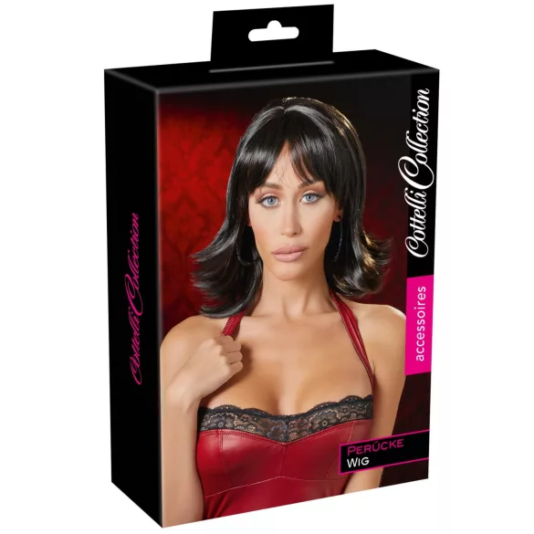 Cottelli - black straight women’s wig costume accessory