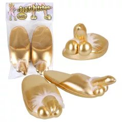 Penis slippers (gold)