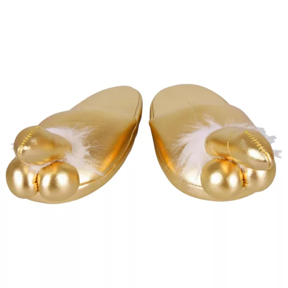 Penis slippers (gold)