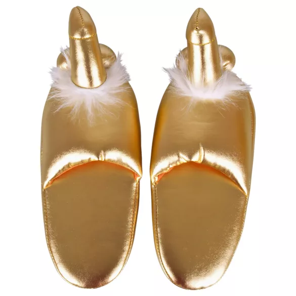 Penis slippers (gold)