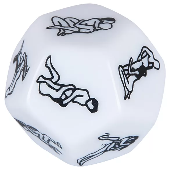 12-Sided Erotic Dice - White