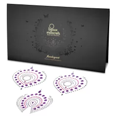   Sparkling Diamonds Intimate Jewellery Set - 3‑Piece (Pink‑Purple)