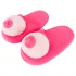 Plush Pink Slippers - Boob-Shaped
