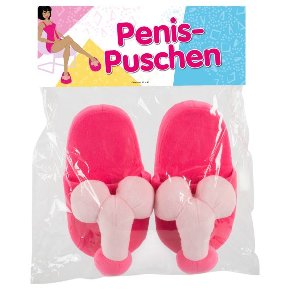 Pink Plush Slippers - Novelty Shape