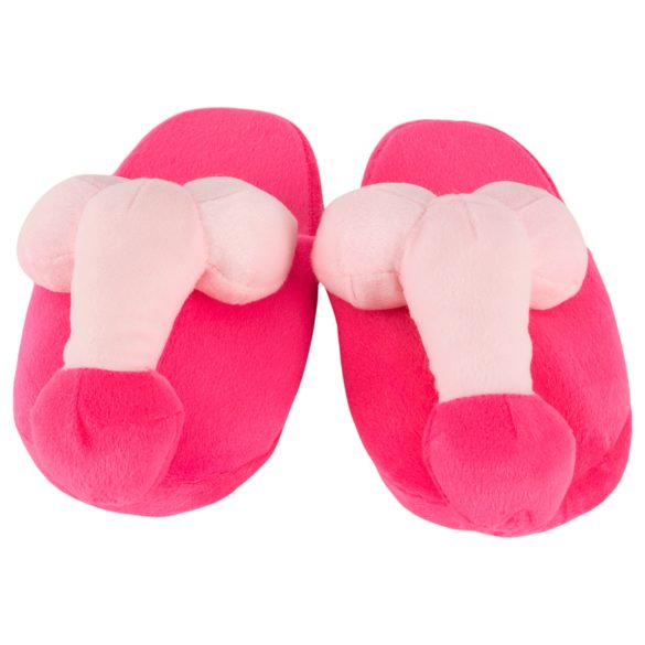 Pink Plush Slippers - Novelty Shape