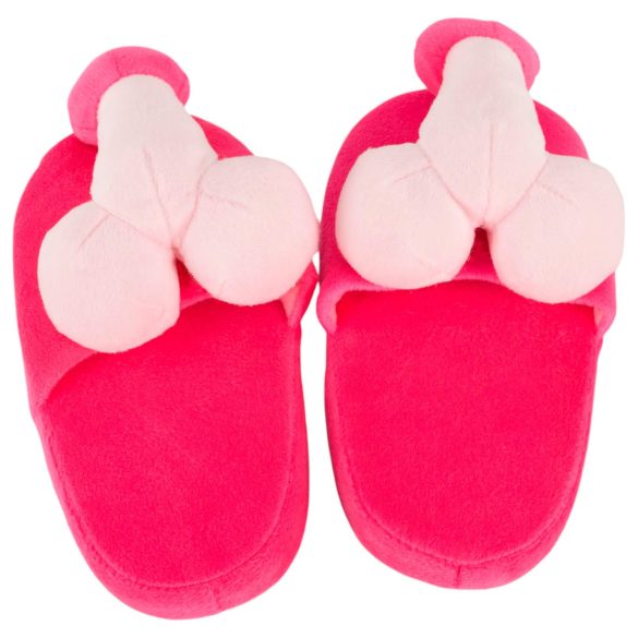 Pink Plush Slippers - Novelty Shape