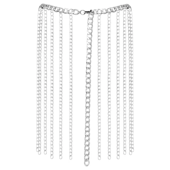Bad Kitty - chain-link collar and belt (silver)