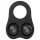 Pulselock Taur - silicone penis and testicle ring with glass beads (black)