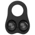 Pulselock Taur - silicone penis and testicle ring with glass beads (black)