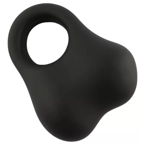 Pulselock Taur - silicone penis and testicle ring with glass beads (black)