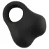 Pulselock Taur - silicone penis and testicle ring with glass beads (black)
