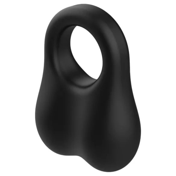 Pulselock Taur - silicone penis and testicle ring with glass beads (black)