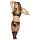 Mapalé - Black Lingerie Set with Garter Belt - M/L